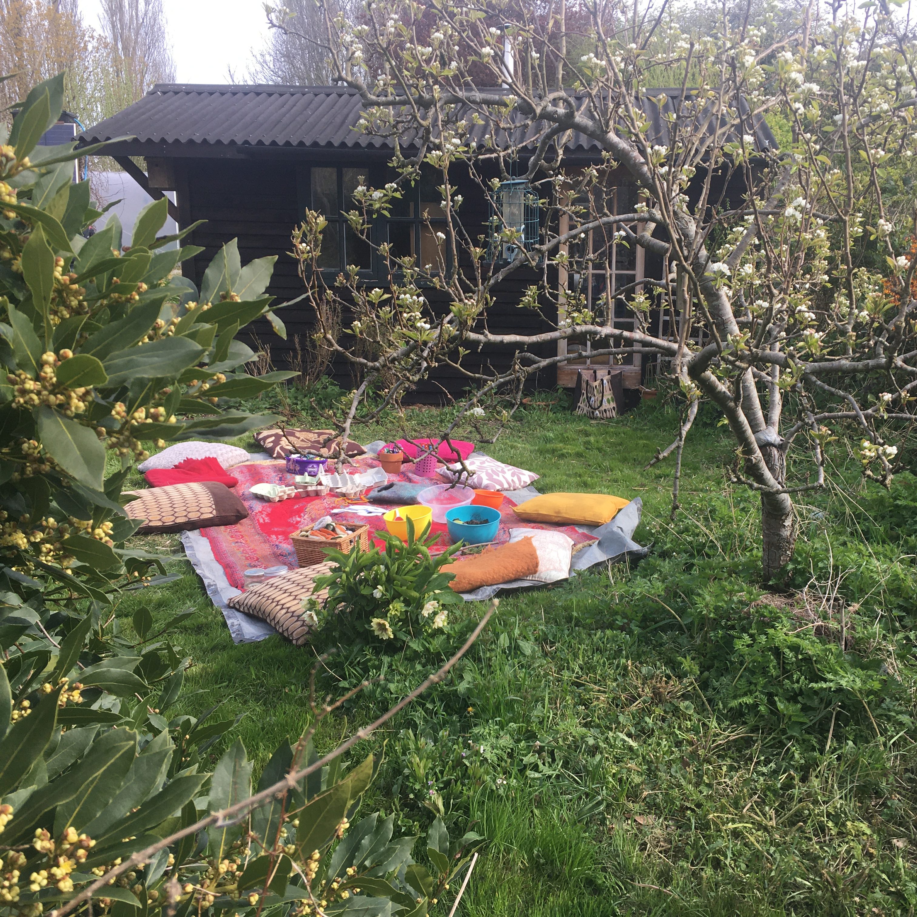 a blanket with stuff from a TOCI session